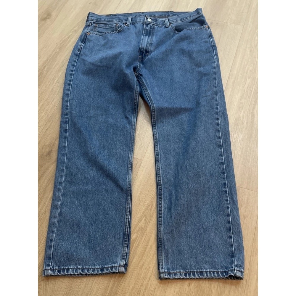 Levi's 505 Denim Jeans Men's 38x29 Regular Fit Straight Leg Med Wash Relaxed